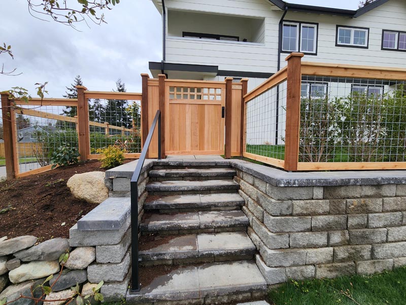 Newly built bullwire fence built on residential property