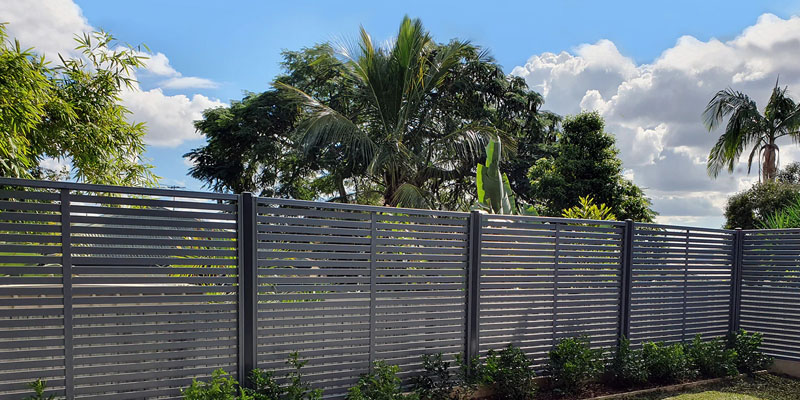 Newly built Brush fence on residential property