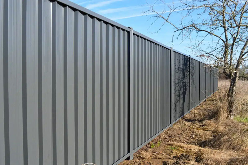 Newly built Colorbond fence on residential property