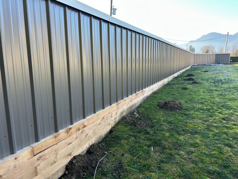 Newly built Colorbond fence on residential property