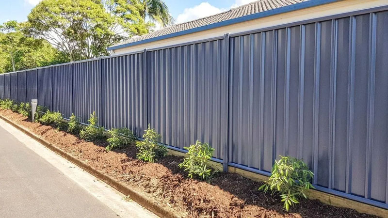 Newly built bullwire fence built on residential property