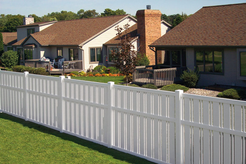 Newly built timber batten fence on residential property.