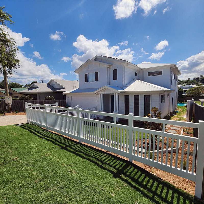 Newly built Brush fence on residential property